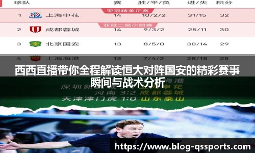 西西直播带你全程解读恒大对阵国安的精彩赛事瞬间与战术分析
